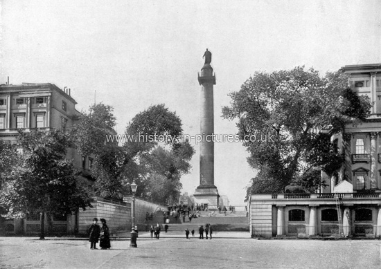 Duke of York's Column, Carlton House Terrace, London. c.1890's.